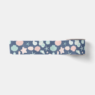 Ruban En Satin motif de coquillages
