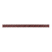 Ruban En Satin Motif de dés rouges craps sur noir (Devant)