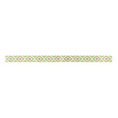 Ruban En Satin Motif de diamants Ikat verts et roses (Devant)