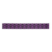 Ruban En Satin Motif de diamants violet et noir (Devant)