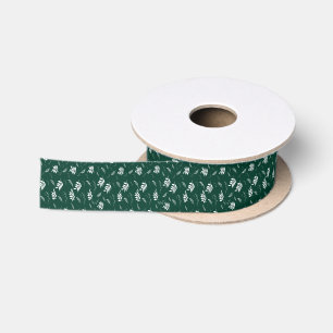 Ruban En Satin motif de feuille