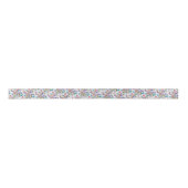 RUBAN EN SATIN MOTIF DE FLEURS BLANCHES PAWSITIVE (Devant)