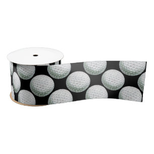 Ruban En Satin Motif de golf peint