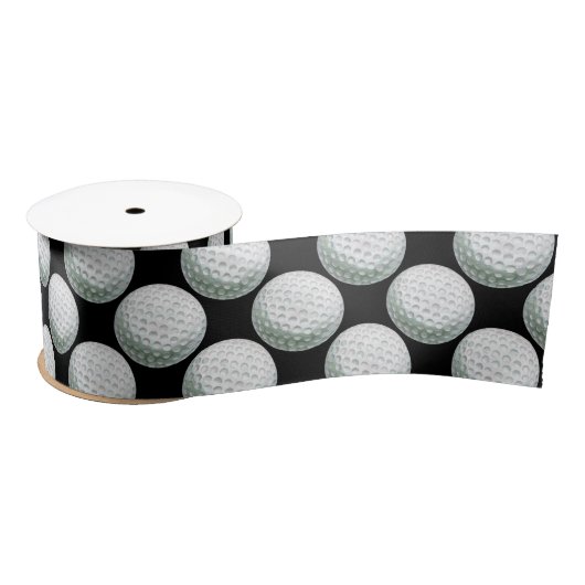 Ruban En Satin Motif de golf peint (Bobine)