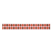 Ruban En Satin Motif de Jacquard rouge rose et Brown (Devant)