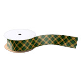 Ruban En Satin Motif de Jacquard Tartan Jaune Vert (Bobine)