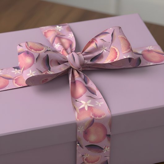 Ruban En Satin Motif de Lavender Citrus Blossom Orchard