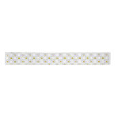 Ruban En Satin Motif de marguerite jaune blanc (Devant)