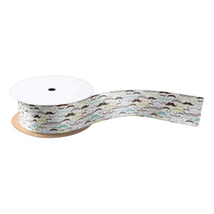 Ruban En Satin Motif de moustache, rétro style 2
