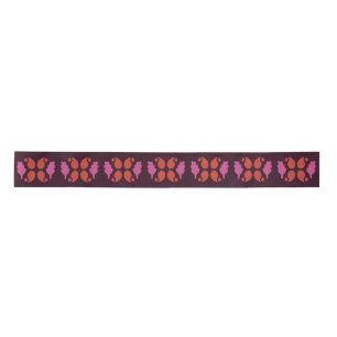 Ruban En Satin Motif de Noël en rouge et rose
