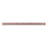 Ruban En Satin Motif de palmier d'aquarelle (Devant)