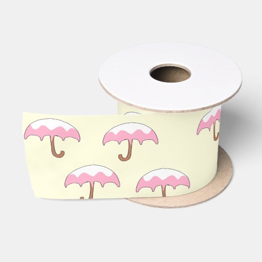 Ruban En Satin motif de parapluie (Bobine)