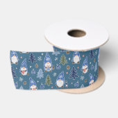 Ruban En Satin Motif de sapin de Noël de gnome de Noël (Bobine)