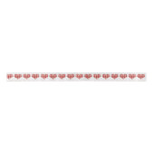 Ruban En Satin Motif des Coeurs rouges plaid (Devant)
