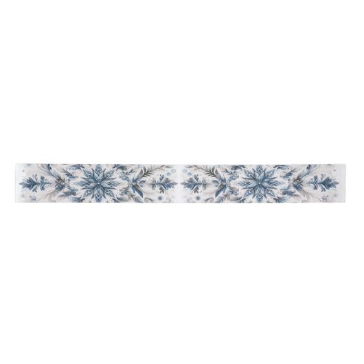 Ruban En Satin Motif d'hiver Retro Snowflake (Devant)