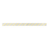 Ruban En Satin Motif diagonal gris et jaune de rayures (Devant)