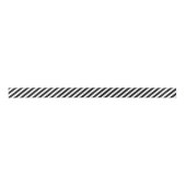 Ruban En Satin Motif diagonal noir et blanc de rayures (Devant)