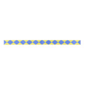 Ruban En Satin Motif diamant jaune Checker bleu (Devant)