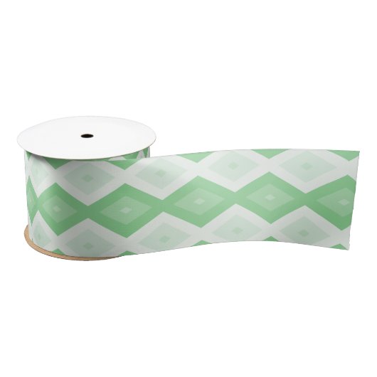 Ruban En Satin Motif diamant vert pomme (Bobine)