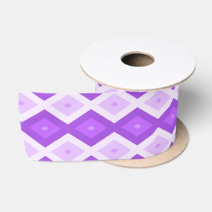 Ruban En Satin Motif diamant violet clair