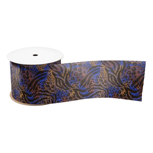 Ruban En Satin Motif d'impression Leopard et Zebra (Bobine)