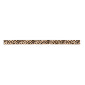 Ruban En Satin Motif d'impression Tan Brown et noir (Devant)