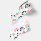 Ruban En Satin Motif Doodle Abstrait (Dos)