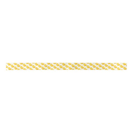 Ruban En Satin Motif en caoutchouc jaune (Devant)