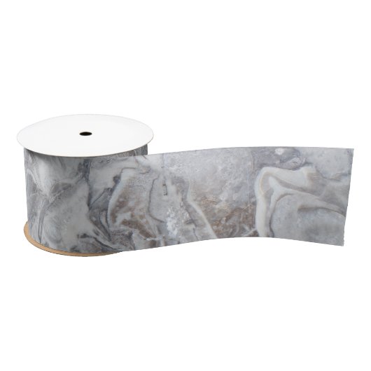 Ruban En Satin Motif en marbre (Bobine)