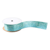 Ruban En Satin Motif en marbre bleu (Bobine)