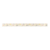 Ruban En Satin Motif en mosaïque jaune citron (Devant)
