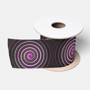Ruban En Satin Motif en spirale violette