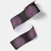 Ruban En Satin Motif en spirale violette (Dos)
