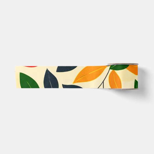 Ruban En Satin Motif feuille (Devant)