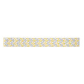 Ruban En Satin Motif Feuille d'aquarelle jaune et gris (Devant)