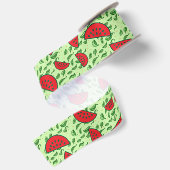 Ruban En Satin Motif feuille et pastèques (Dos)