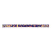 Ruban En Satin Motif fleuri tribal (Devant)