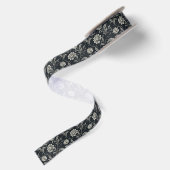 Ruban En Satin Motif Fleurs Gothiques (Dos)