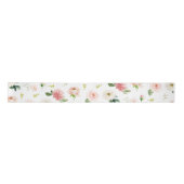 Ruban En Satin Motif floral aquarelle rose tendre (Devant)