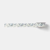 Ruban En Satin Motif floral vintage bleu (Devant)