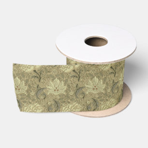 Ruban En Satin Motif floral William Morris Windrush : Vintage