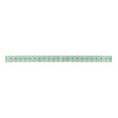 Ruban En Satin Motif géométrique complexe avec des éléments verts (Devant)