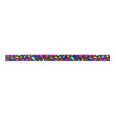 Ruban En Satin Motif géométrique en verre Abstrait (Devant)