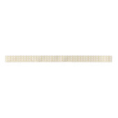 Ruban En Satin Motif géométrique or et blanc (Devant)