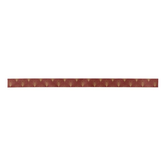 Ruban En Satin Motif Gold art-déco sur emballage arrière - plan r (Devant)