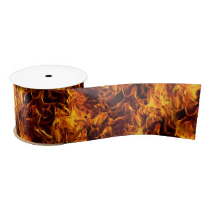 Ruban En Satin Motif incendie et flamme