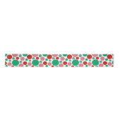 Ruban En Satin Motif moderne Festif Polka Dot Rouge Rose Vert (Devant)
