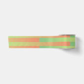 Ruban En Satin Motif orange vert rayé (Devant)
