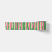Ruban En Satin Motif pastèque rose et vert aquarelle (Devant)