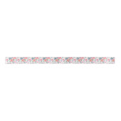 Ruban En Satin Motif peint de roses (Devant)